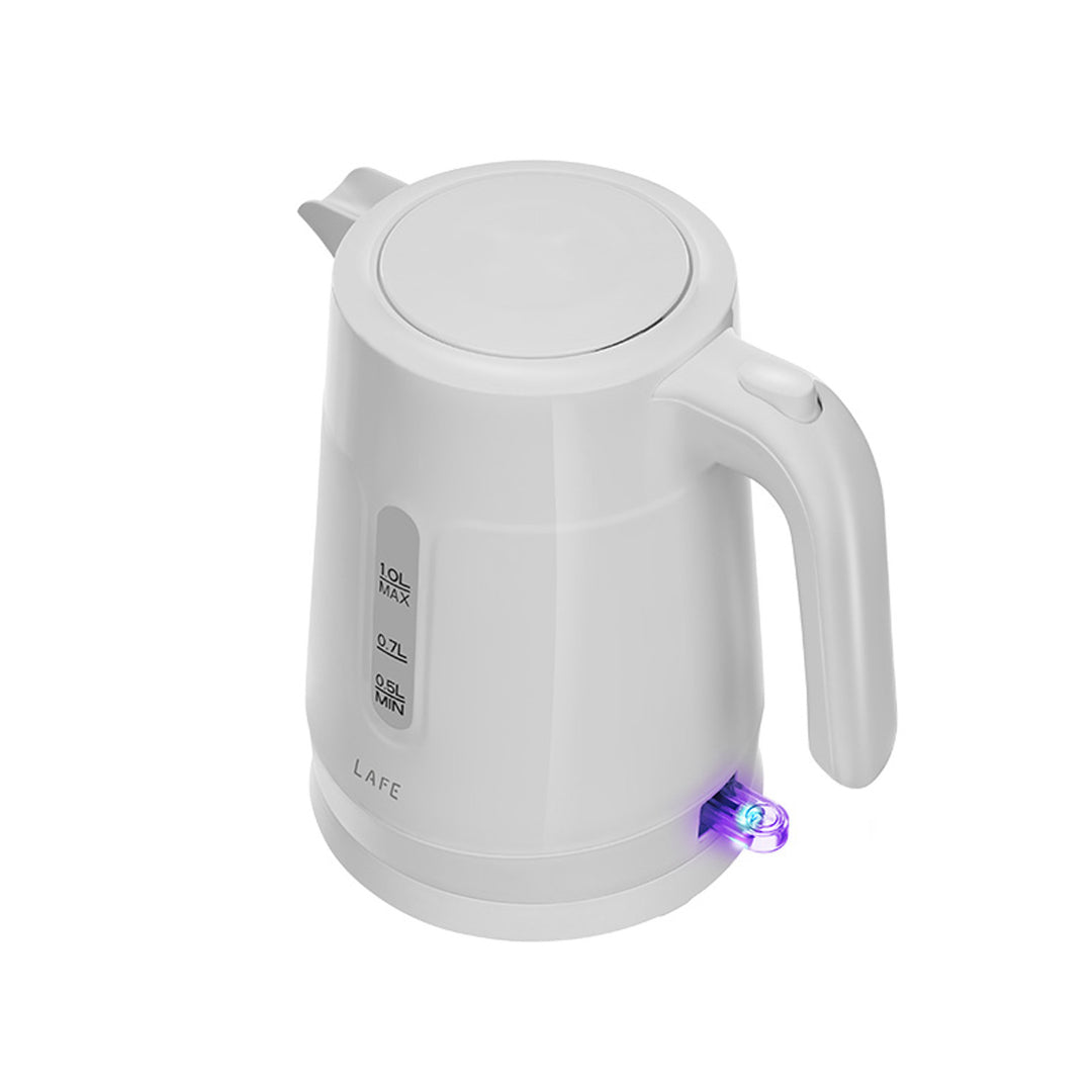 Lafe electric kettle, 1L capacity, 1500W power, white color, Essential S