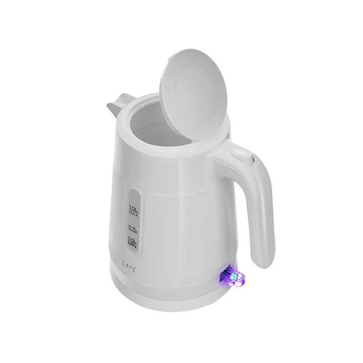 Lafe electric kettle, 1L capacity, 1500W power, white color, Essential S