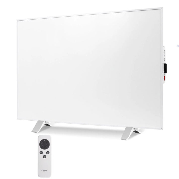 Cronos infrared heater, 300W, white, allergy-friendly, ultra-thin, matte surface, heats an area up to 9m2, Synthelith PRO CRP-300TWP White