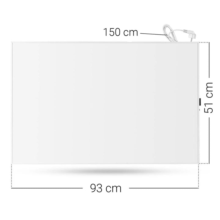 Cronos infrared heater, 500W, white, allergy-friendly, ultra-thin, matte surface, heats an area up to 14m2, Synthelith PRO CRP-500TWP White