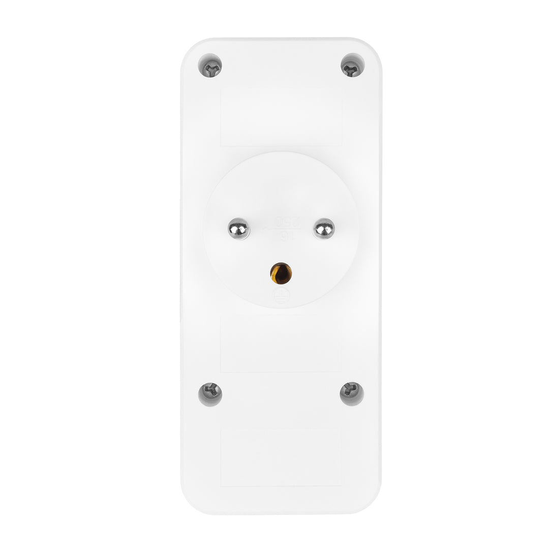 Current socket x3 + 4xUSB Maclean, splitter with 3 sockets, 2xUSB A, 2xUSB C PD 20W, 1x16A + 2x6A, MCE248 F/W, 2 pieces