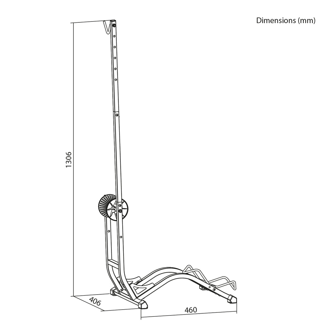 Maclean Fahrradständer, freistehend, horizontal/vertikal, zur Aufbewahrung, Stahl, max. Belastbarkeit 35 kg, MC-170