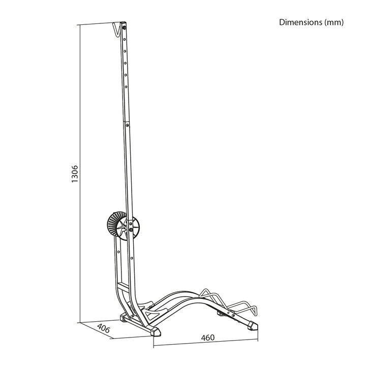 Maclean Fahrradständer, freistehend, horizontal/vertikal, zur Aufbewahrung, Stahl, max. Belastbarkeit 35 kg, MC-170