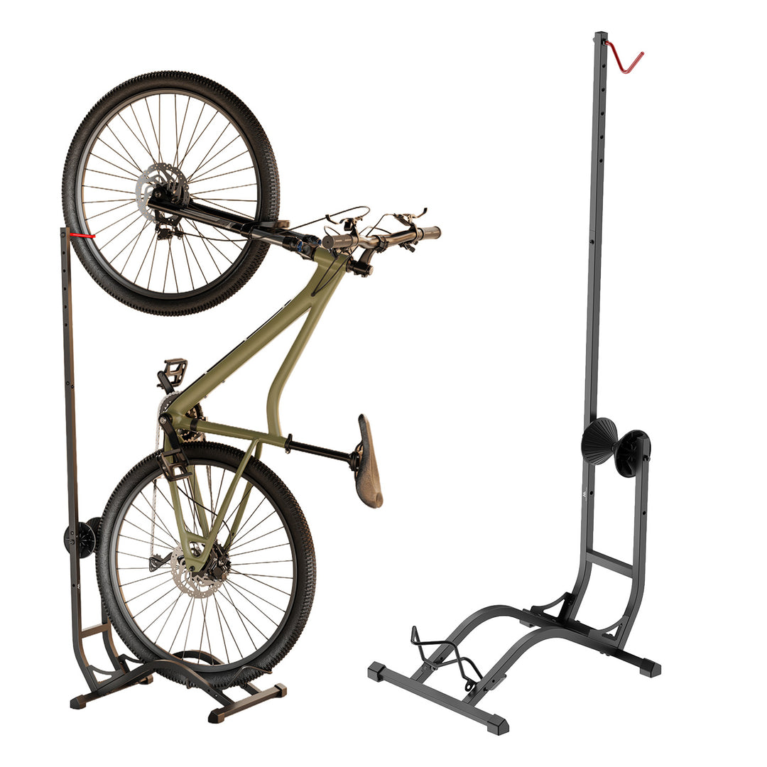 Maclean Fahrradständer, freistehend, horizontal/vertikal, zur Aufbewahrung, Stahl, max. Belastbarkeit 35 kg, MC-170