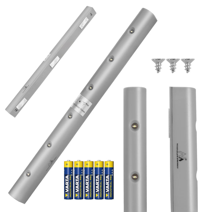 Maclean 6LED under-cabinet kitchen light, oblong, with motion sensor, 5xAA, MCE123 + 5x AAA alkaline battery Varta Industrial