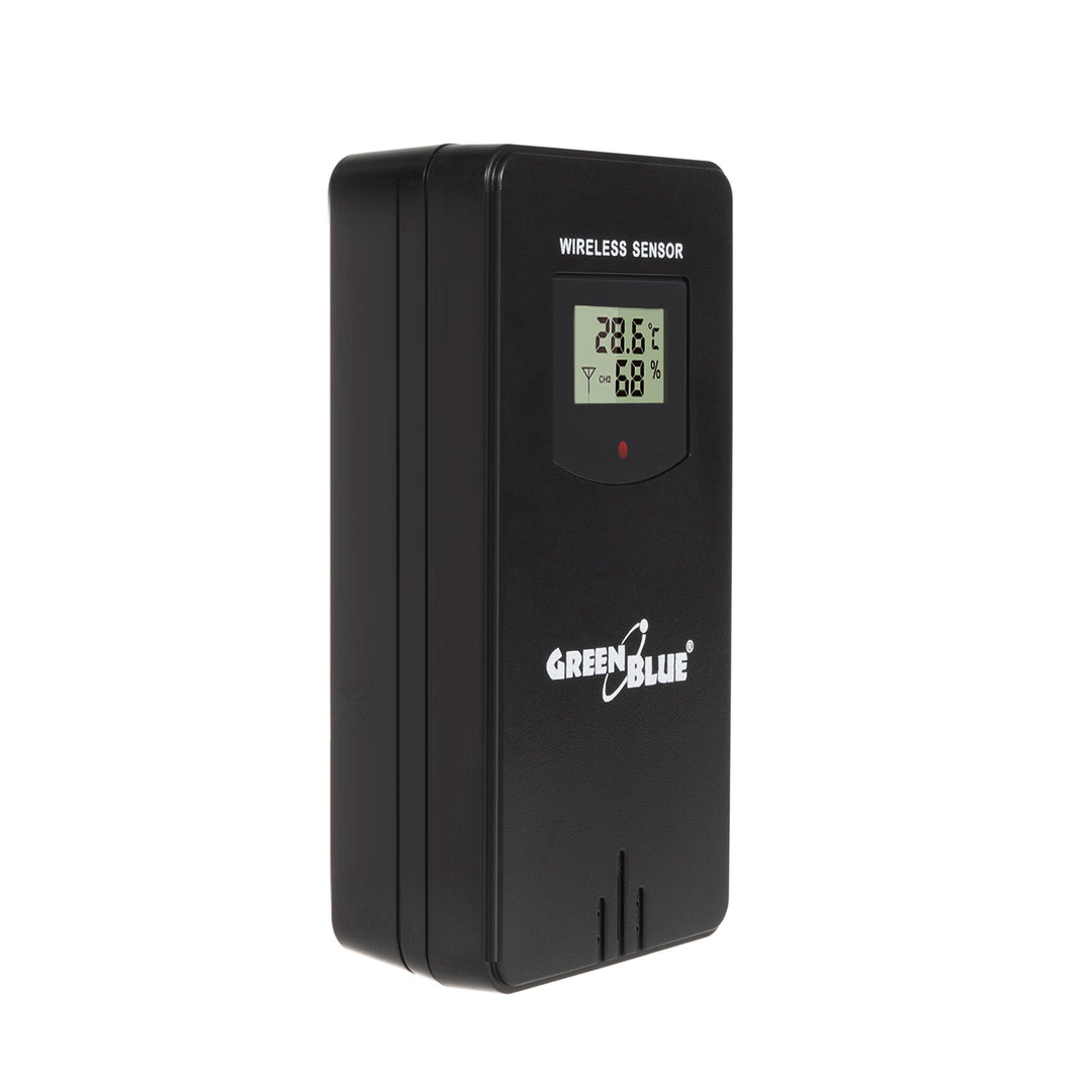 Draadloos weerstation GreenBlue, kleur, met DCF, maanfasen, voedingsadapter, batterijen, GB526