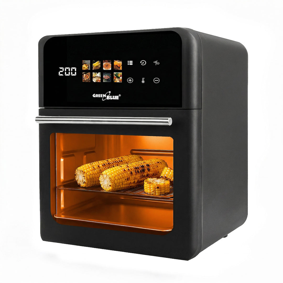 GreenBlue AIR FRYER Oil-Free Air Fryer, 1800W, 10L capacity, 8 programs, accessories, timer, GB950