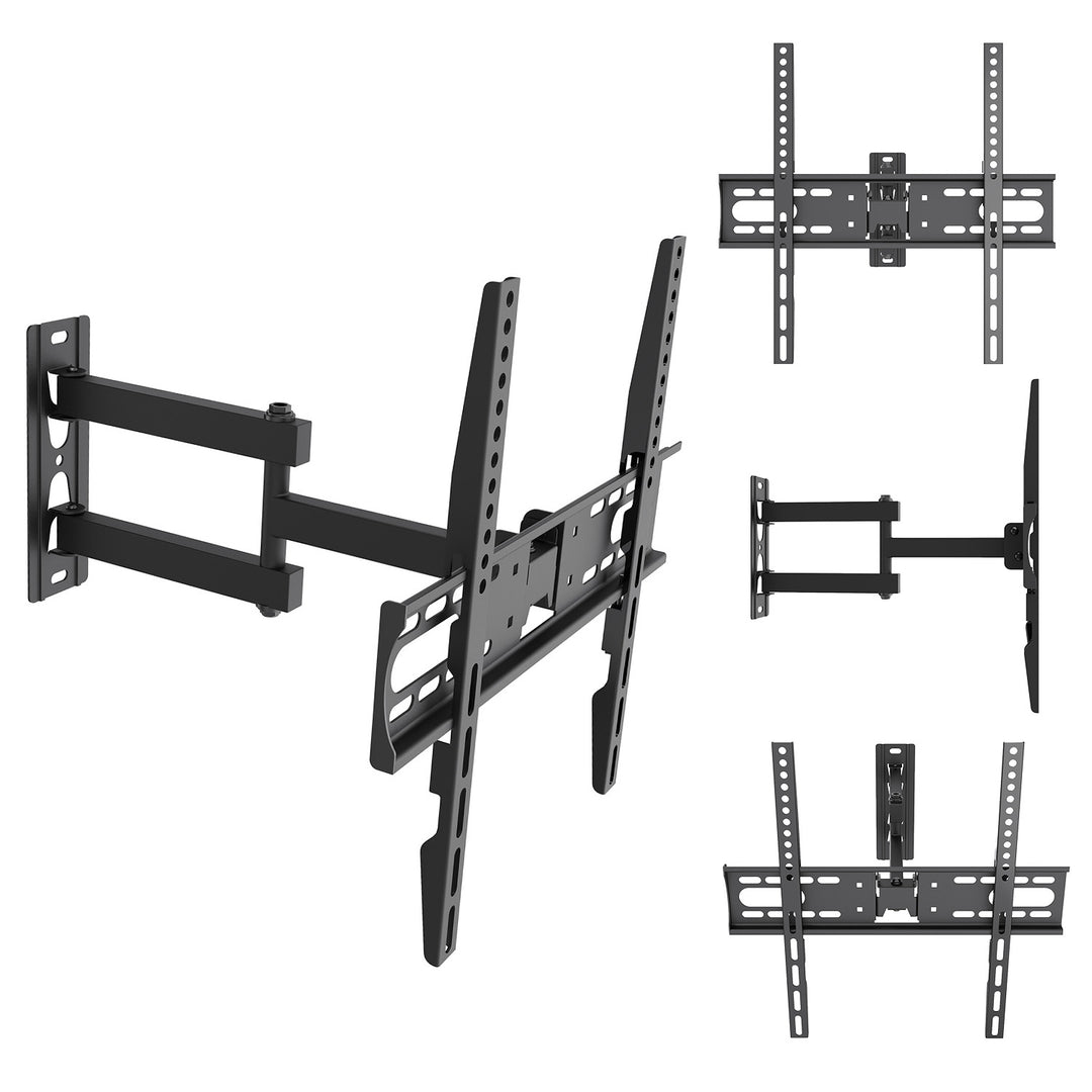 Maclean TV Mount / Bracket, max VESA 400x400, 32-55", up to 30 kg, black, tilt adjustment +2°–-10° and swivel adjustment +90°–-90°, MC-191