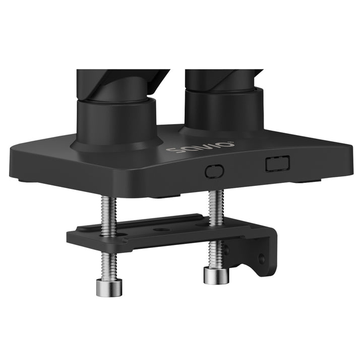 Savio double monitor desk mount, 17-32'', 9kg load per monitor, VESA, spring mechanism, black, SAVUM-04
