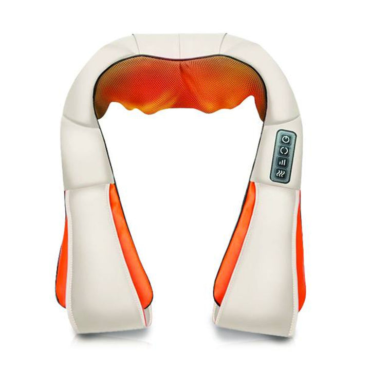 LTC Shiatsu 6D Schultermassagegerät, 3 Geschwindigkeiten, 5V, 24W, Heizfunktion, LED-Hintergrundbeleuchtung, rutschfeste Gurte