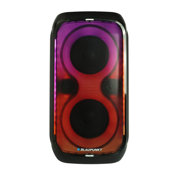 Blaupunkt Party Box Altavoz, iluminación LED, Bluetooth, USB y AUX, radio FM, función karaoke, mando a distancia, autonomía de la batería hasta 18h, PB60X