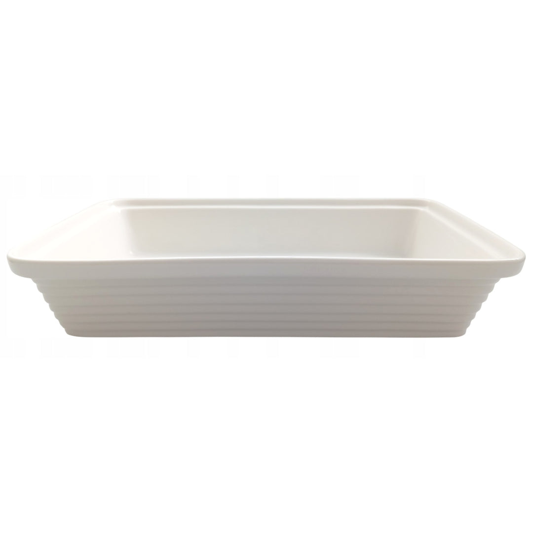 Maestro ceramic food warmer, rectangular, white color, capacity 1.7L, can be used in the oven, rack and lid with handle included, MR-11362-73