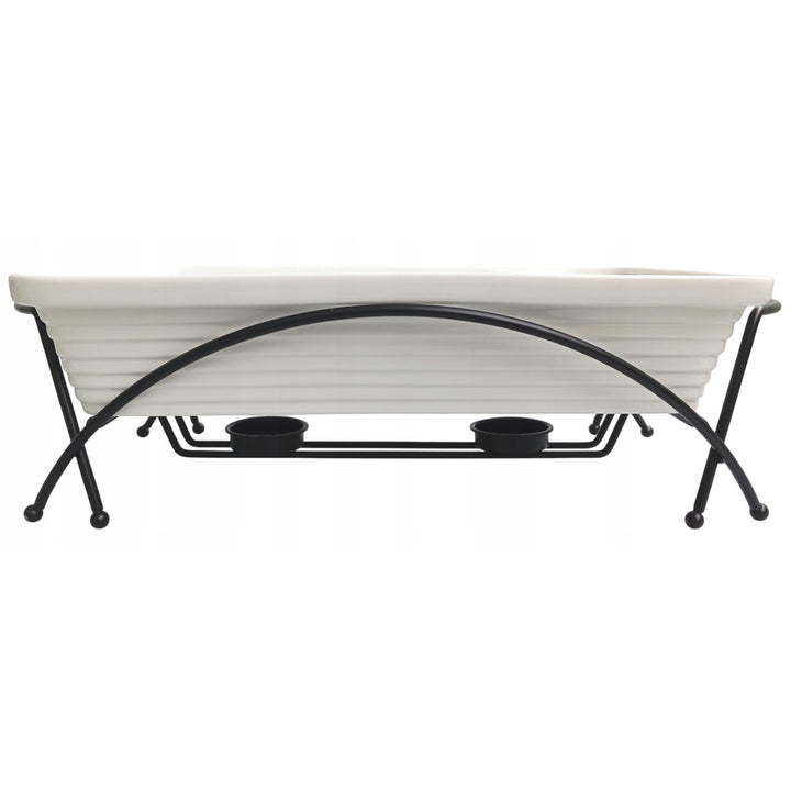 Maestro ceramic food warmer, rectangular, white color, capacity 1.7L, can be used in the oven, rack and lid with handle included, MR-11362-73