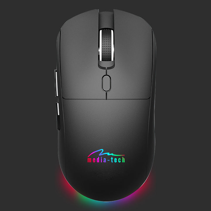 Ratón inalámbrico 2 en 1 (BT/RF) silencioso y recargable MT1124, Media-Tech