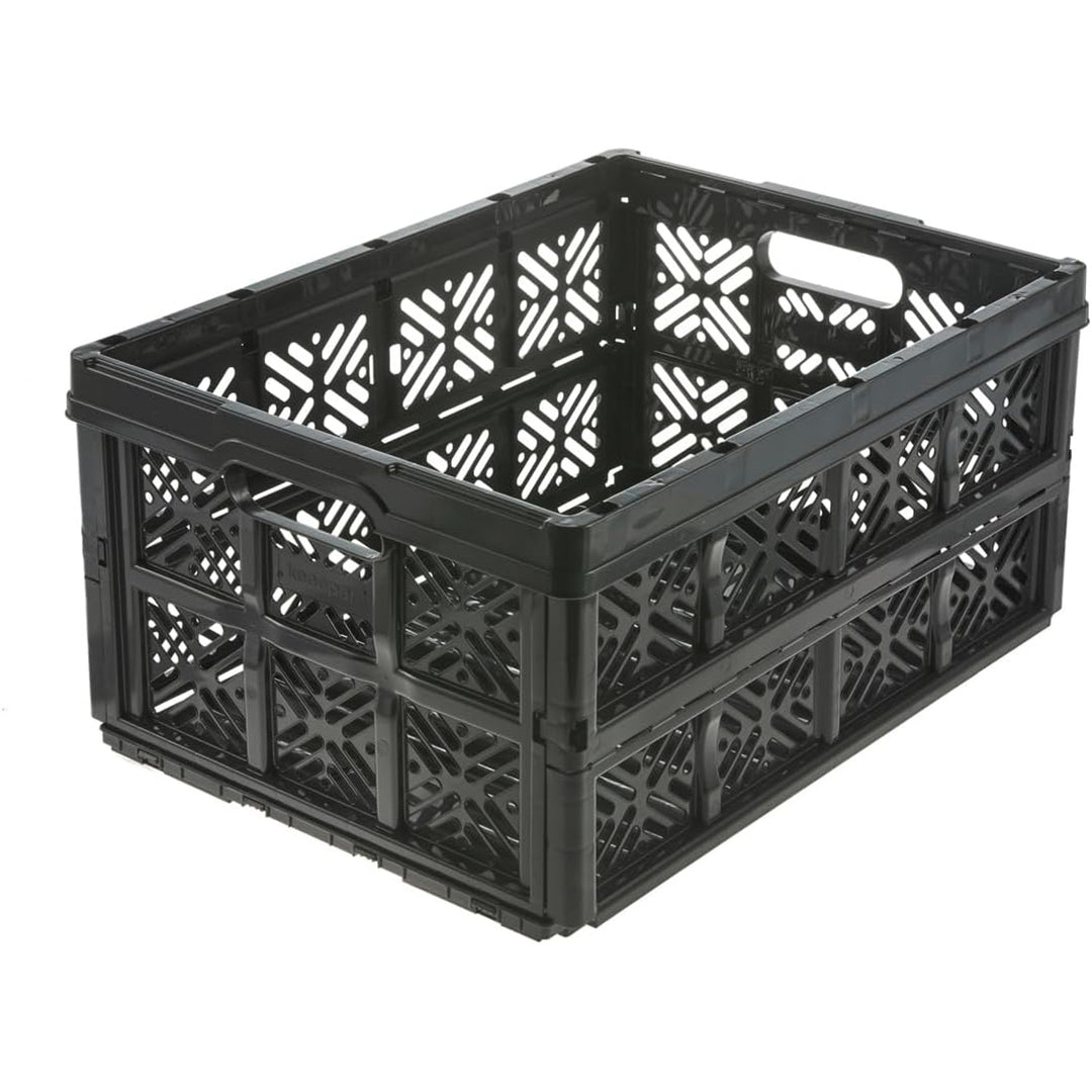 Keeeper Ida Cesto Plegable, 32L, Negro, Duradero y fácil de limpiar