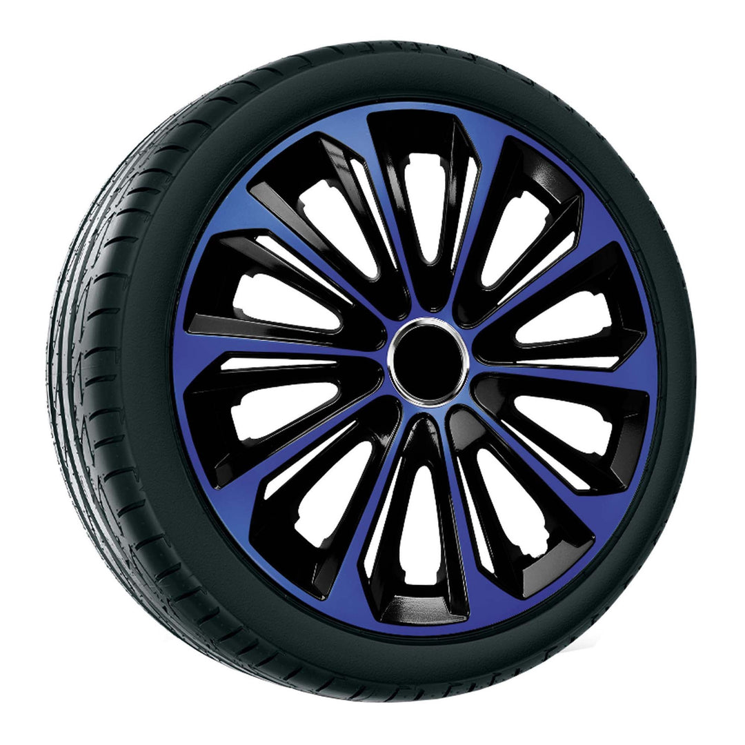Universal hub cap 15'' NRM Extra Strong black and blue 1 piece