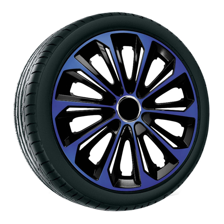 Universal hub cap 15'' NRM Extra Strong black and blue 1 piece