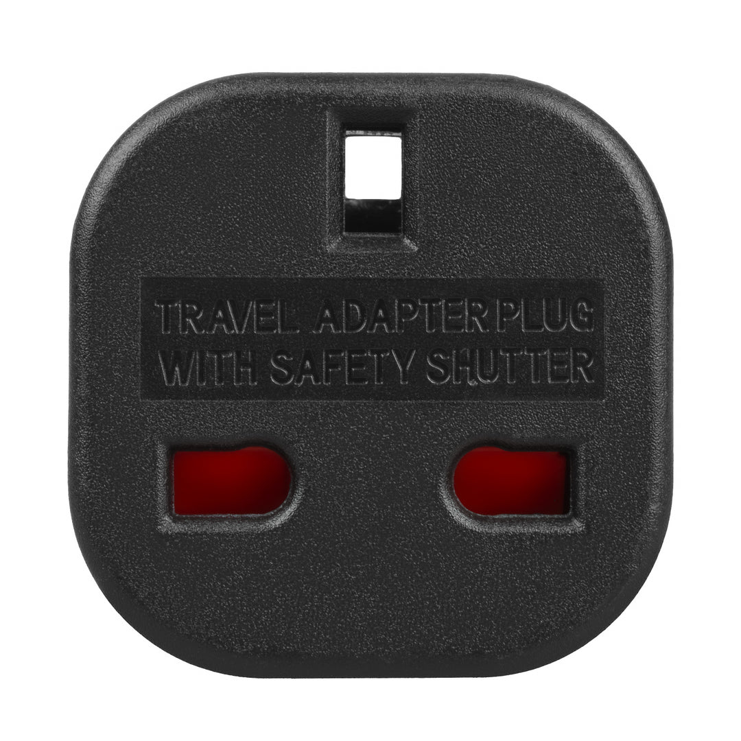 Maclean UK-Steckdose auf EU-Stecker-Adapter, schwarz, MCE72, 2 Stück