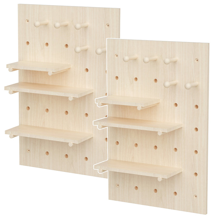 Maclean wooden board organizer, light wood color, 40x60cm, max. 20kg, MC-130 WD, 2 pieces.