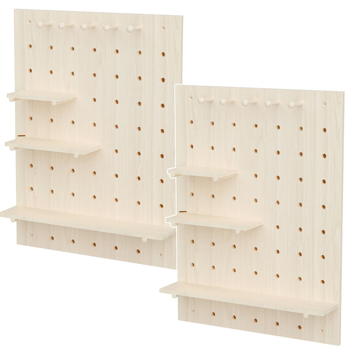 Maclean wooden board organizer, light wood color, 60x80 cm, max. 20 kg, MC-131 WD, 2 pieces