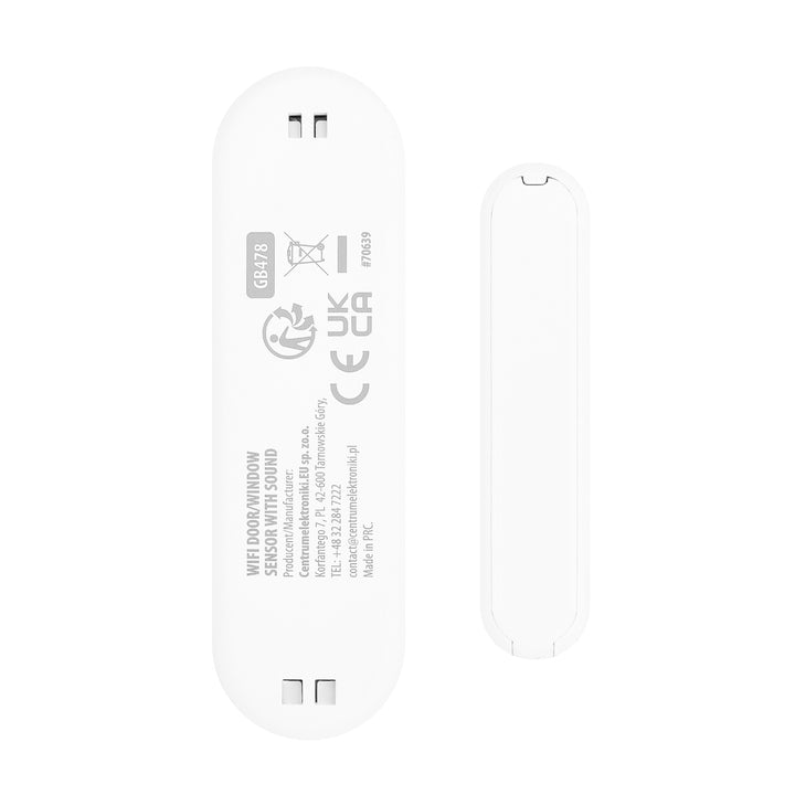 Drahtloser Reed-Schalter / WiFi-Öffnungssensor von GreenBlue, Android/iOS, für Türen / Fenster, 3,0 V DC, LR03x2, mit Alarm, GB478