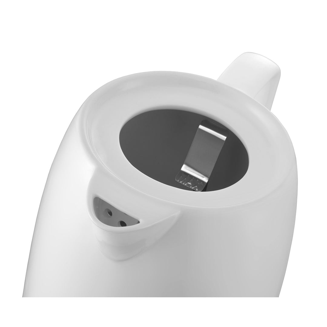 Hervidor eléctrico cerámico Concept, capacidad 1 l, 1200 W, color blanco, conector Strix, filtro antical, base giratoria, RK0085