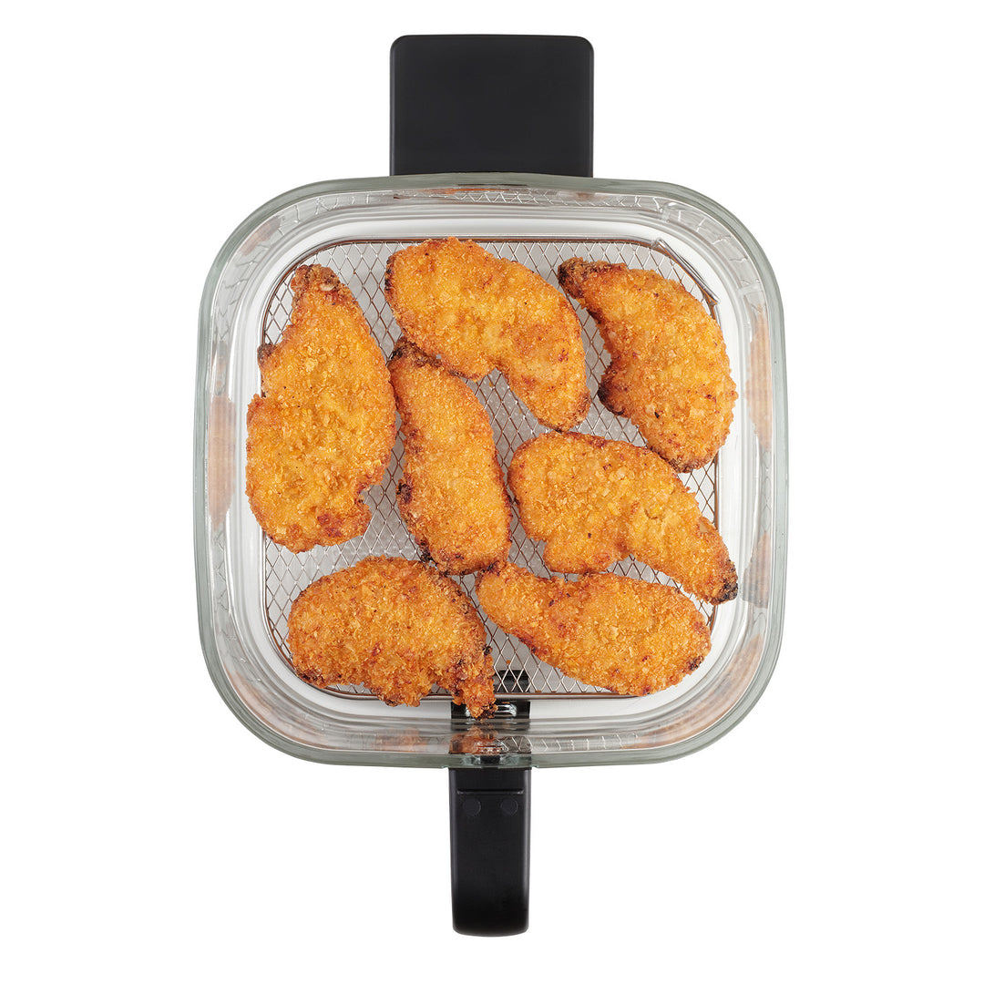 Freidora sin aceite Concept Glass&Fast, capacidad 5,5 l, 7 programas, pantalla LED táctil, modo de fritura saludable, recipiente de cristal, FR5500