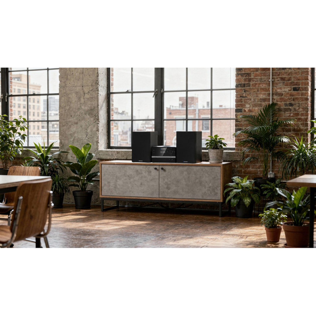 Microchaîne Blaupunkt, Bluetooth, radio FM, puissance 20 W RMS, horloge avec fonction alarme, CD/MP3/USB/AUX, MS9BT