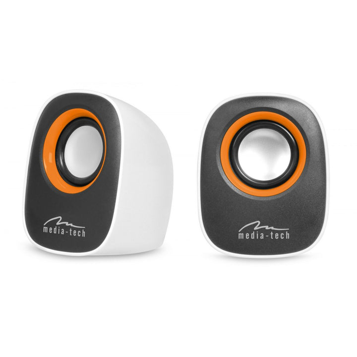 Enceintes d'ordinateur 2.0 alimentées par USB, Media-Tech, MT3137
