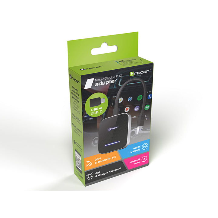 Drahtloser Adapter für CarPlay und Android Auto Tracer, WiFi, Bluetooth 5.0, CarLink PRO