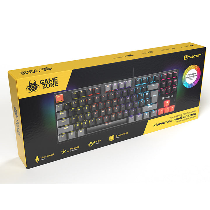 Tracer mechanical keyboard, rainbow backlighting, GAMEZONE Blade 87