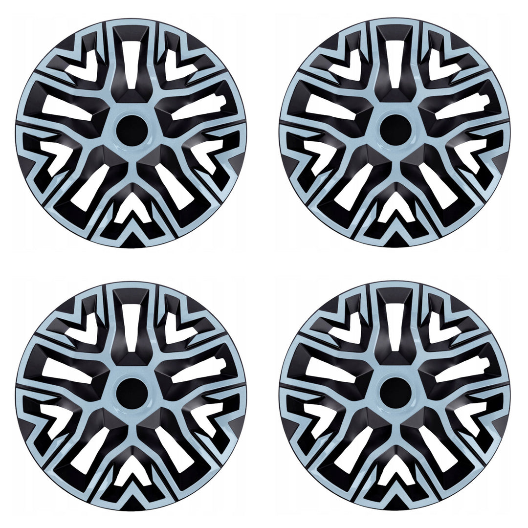 Universal wheel covers 15'' NRM The Best Bicolor azure/black 4 pieces