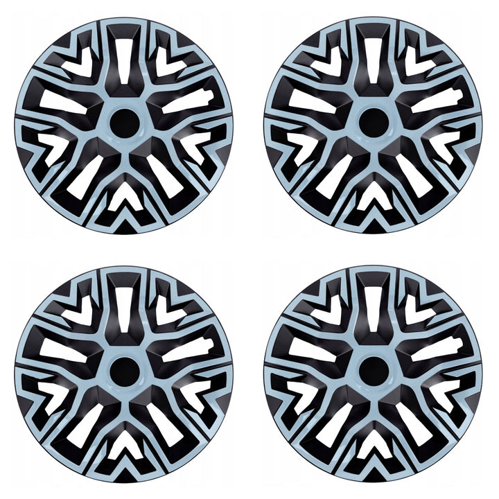 Universal wheel covers 15'' NRM The Best Bicolor azure/black 4 pieces