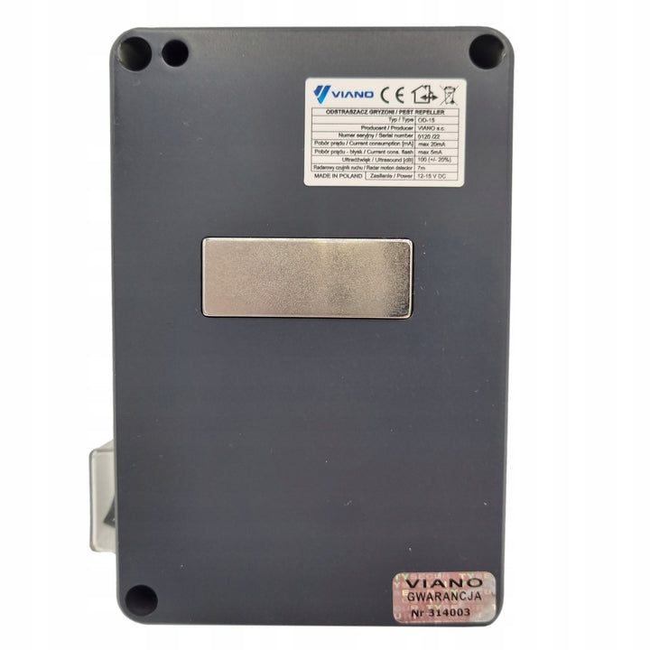 Ahuyentador de roedores, martas, ratones y ratas Viano, generador de ultrasonidos, dos altavoces, Waterstrob