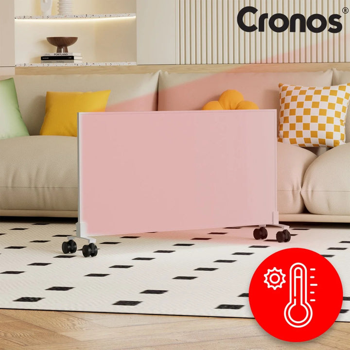 Cronos infrared heater, 800W, ideal for allergy sufferers, matte surface, ultra-thin, built-in thermostat and remote control via phone or remote control, Carbon P800 TWP
