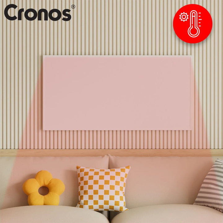 Cronos infrared heater, 800W, ideal for allergy sufferers, matte surface, ultra-thin, built-in thermostat and remote control via phone or remote control, Carbon P800 TWP
