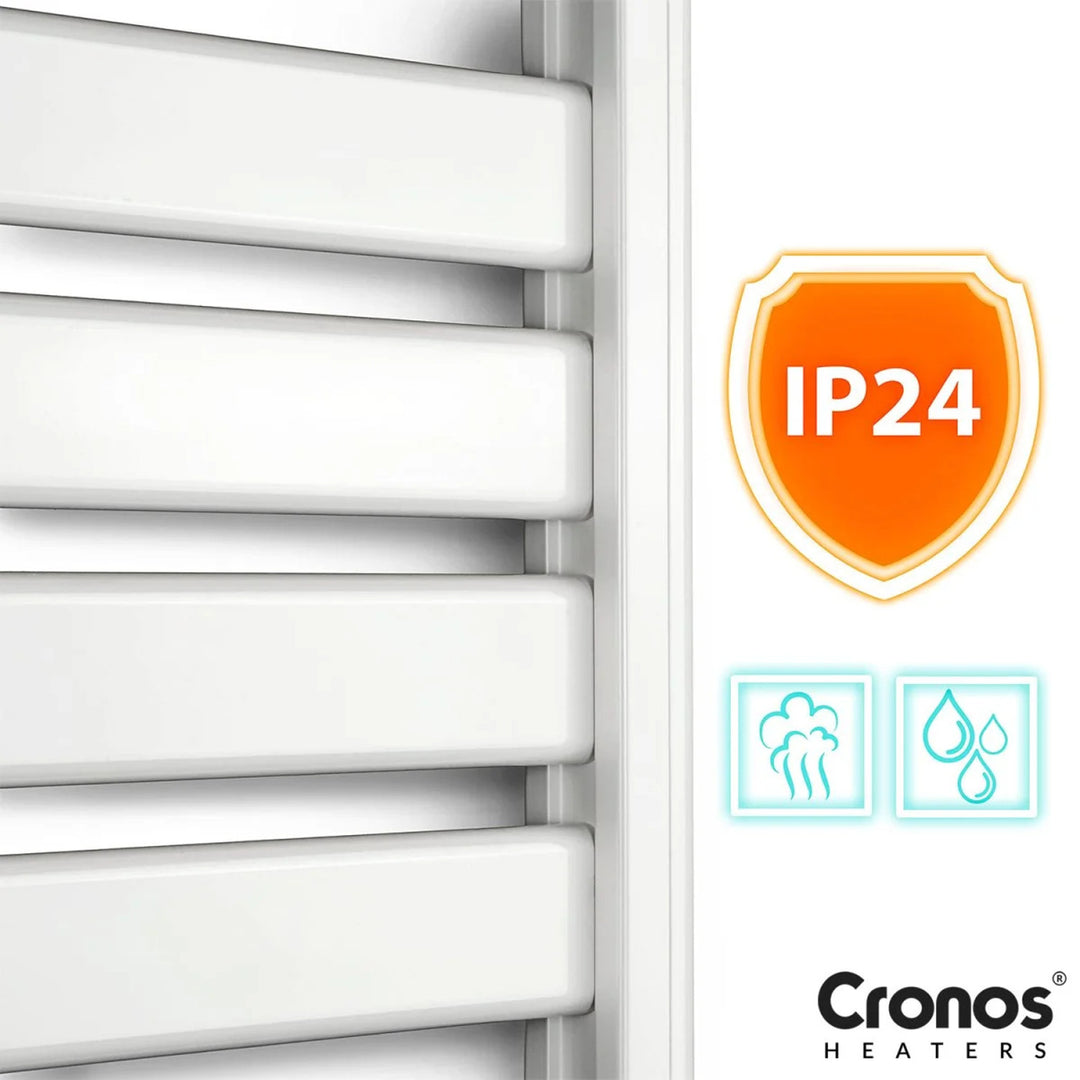 Cronos electric bathroom heater, 500W power, heats rooms up to 6m2, LCD display, AUTO, TIMER, and open window detection functions, TW-500