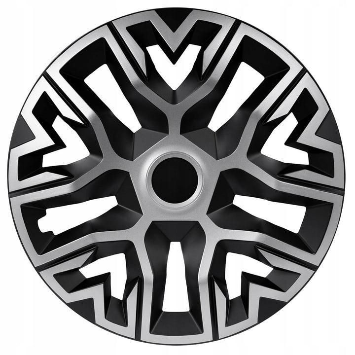Universal hub cap 15'' NRM The Best Bicolor silver-black 1 piece