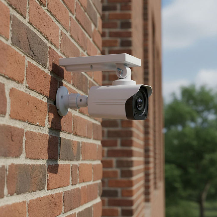 Solar-Kameraattrappe, blinkende LED, Bewegungssensor, LED-Beleuchtung, kostenloser Aufkleber, SOL1800S, 4 Stück