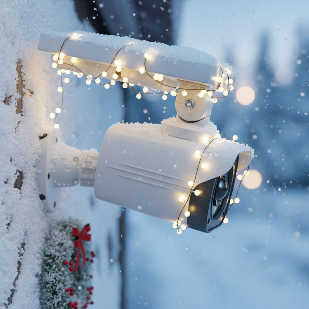 Solar-Kameraattrappe, blinkende LED, Bewegungssensor, LED-Beleuchtung, kostenloser Aufkleber, SOL1800S, 4 Stück