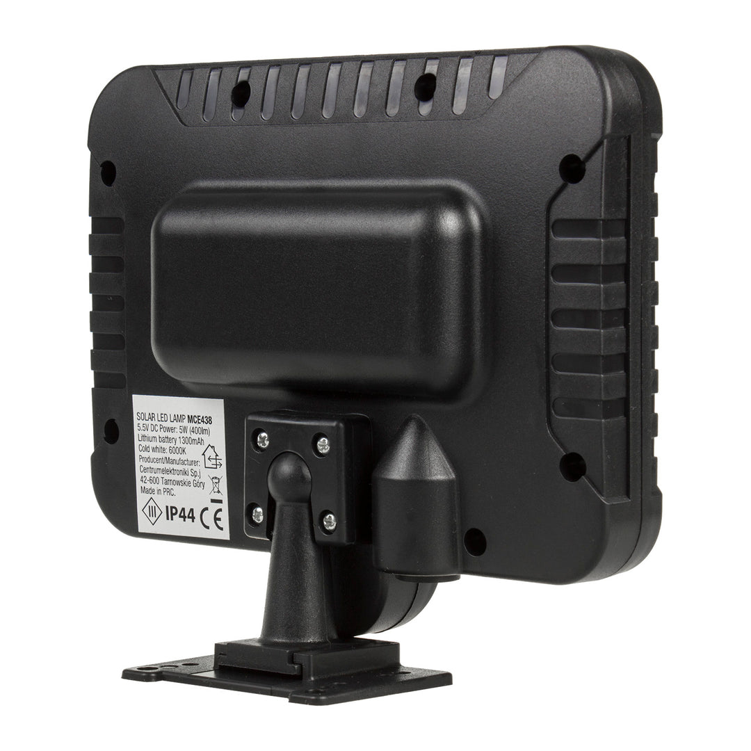 Solar LED floodlight with Maclean motion sensor, IP44, 5W, 400lm, 6000K, 1300 mAh lithium battery, 5.5V DC MCE438, 4 pieces
