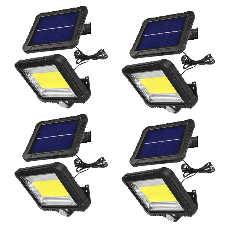 Solar LED floodlight with Maclean motion sensor, IP44, 5W, 400lm, 6000K, 1300 mAh lithium battery, 5.5V DC MCE438, 4 pieces