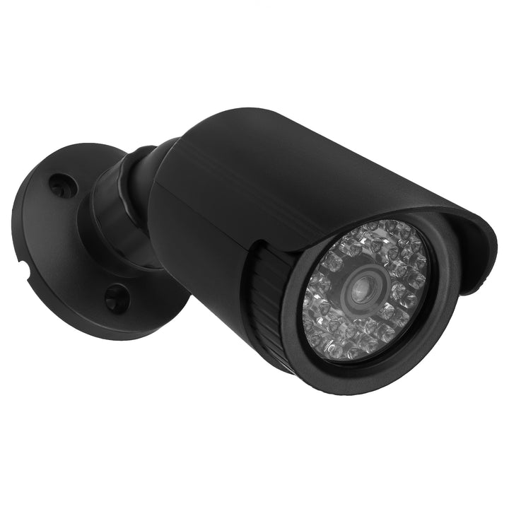 Ensemble de deux caméras tubulaires factices, diodes IR LED, noires, alimentation 2xAA (incluse), ABS, IR1800 BT