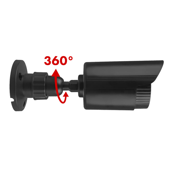Ensemble de deux caméras tubulaires factices, diodes IR LED, noires, alimentation 2xAA (incluse), ABS, IR1800 BT