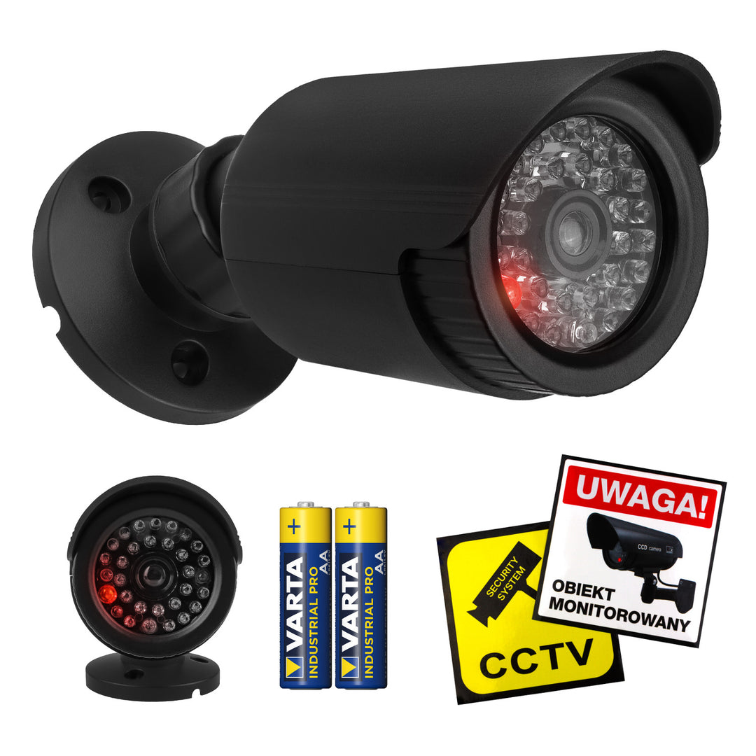 Cámara tubular falsa, diodos IR LED, negra, alimentación 2xAA (incluidas), ABS, IR1800 B