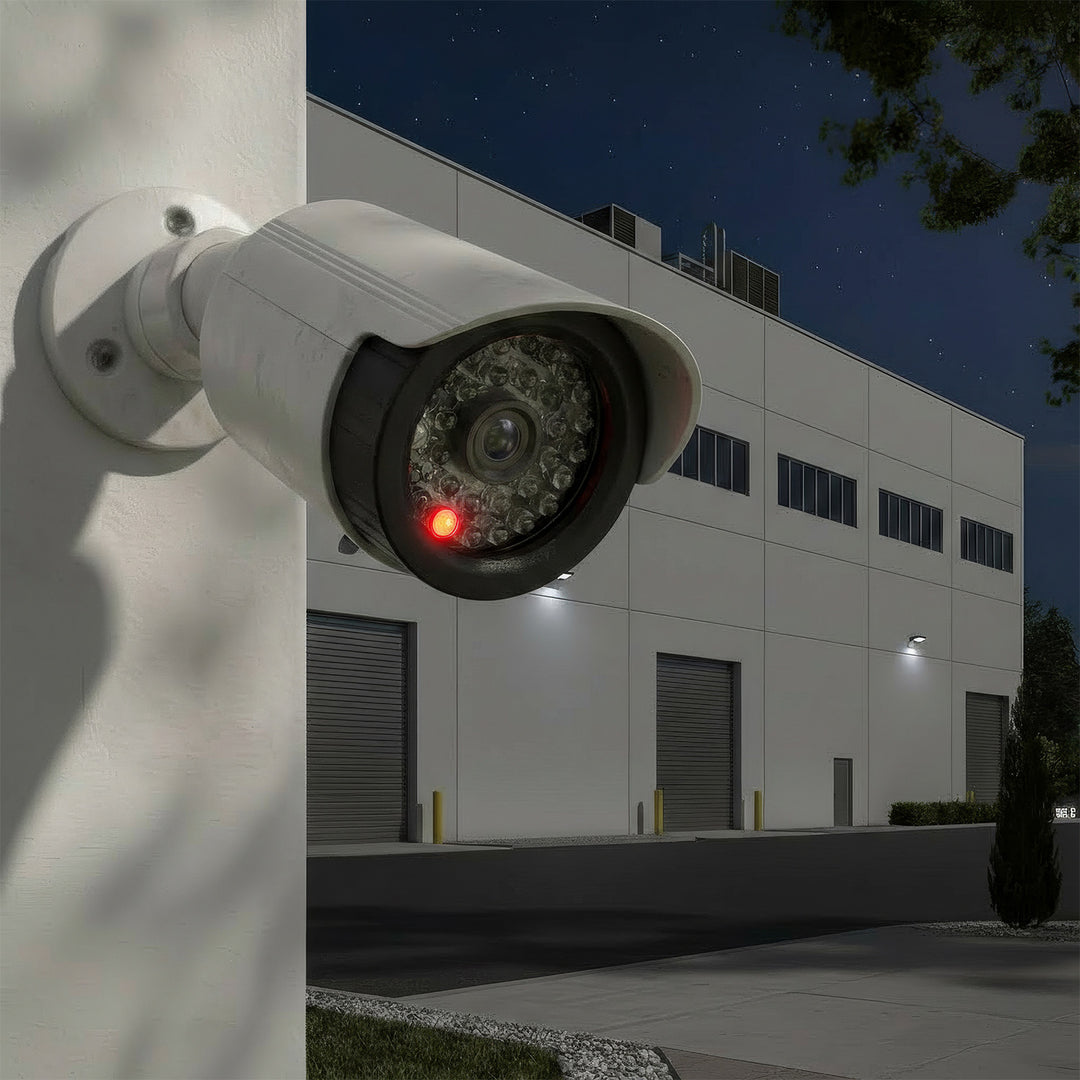 Cámara tubular falsa, diodos LED IR, blanca, alimentación 2xAA (incluidas), ABS, IR1800 W