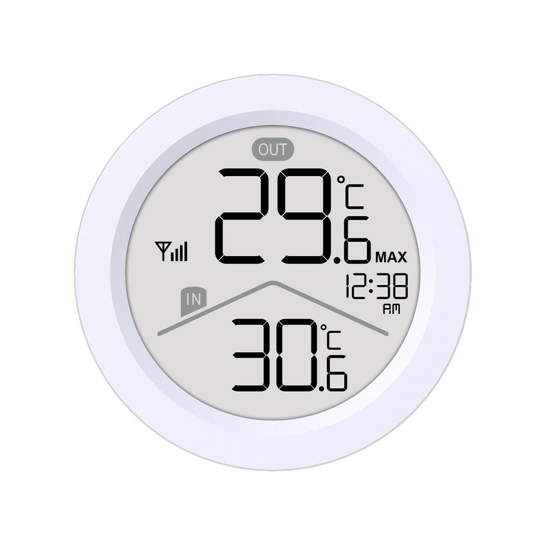 GreenBlue wireless weather station, IN/OUT temperature, clock, °C/°F selectable, range up to 60 m, GB162, 4x AAA battery