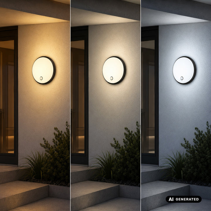 Maclean LED Light with Motion Sensor, PIR Sensor, Black, 10W/15W/18W, IP65, Color Temperature Adjustment 3000/4000/6000K, MCE535 B