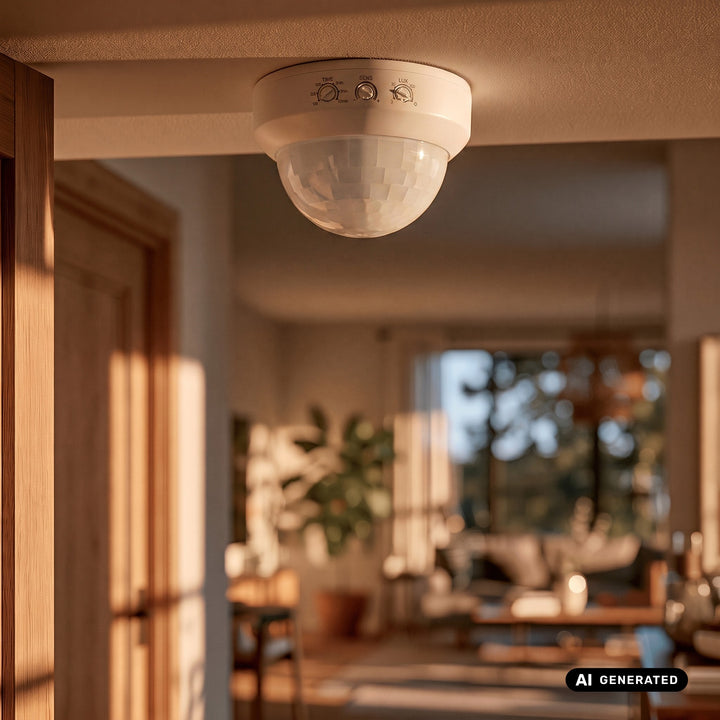 Maclean PIR Motion Sensor, Surface-Mount, Range 10x40m, 1000W/2000W, 220-240V AC, 50/60Hz, MCE823
