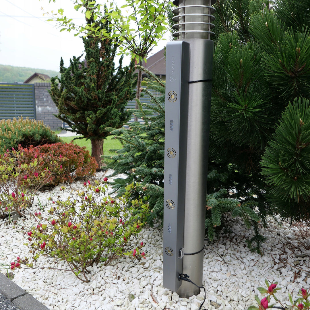 Ahuyentador de roedores, martas, ratones, ratas y comadrejas Viano, tres paneles estroboscópicos, cuatro altavoces, Long Strob